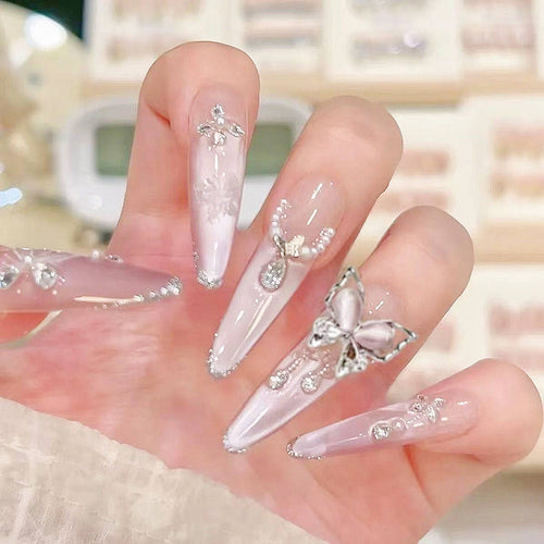 Deluxe dekorative Press-On Nagelkunst Karnz