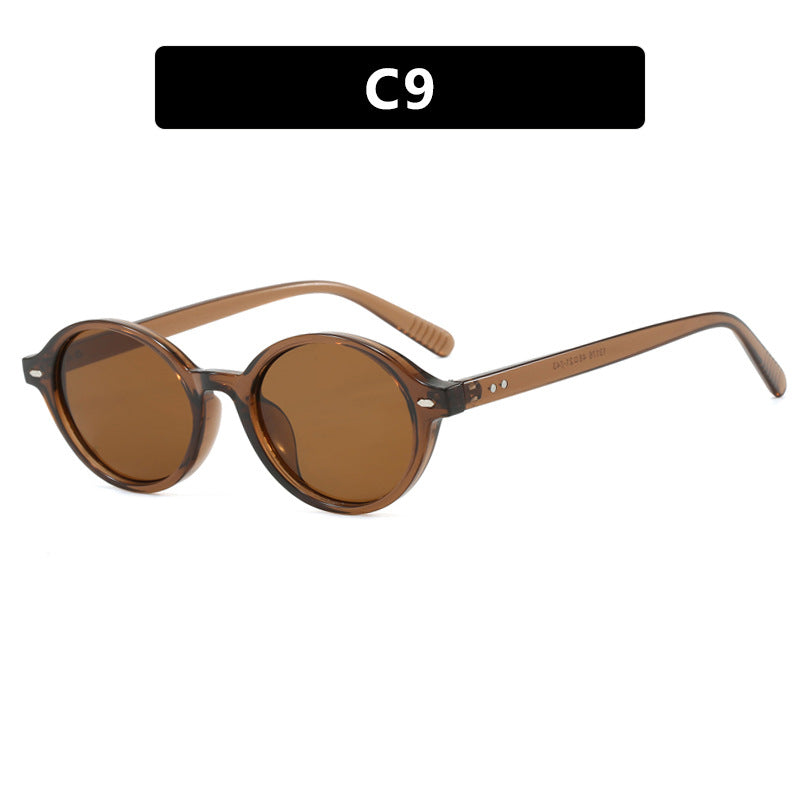 Damen runde Sonnenbrille mit modernem Design und polarisierten Gläsern Karnz