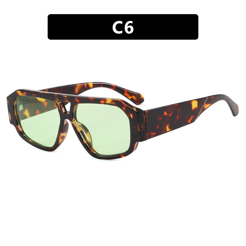 Damen Sonnenbrille mit auffälligem Octagon-Design und UV-Schutz Karnz