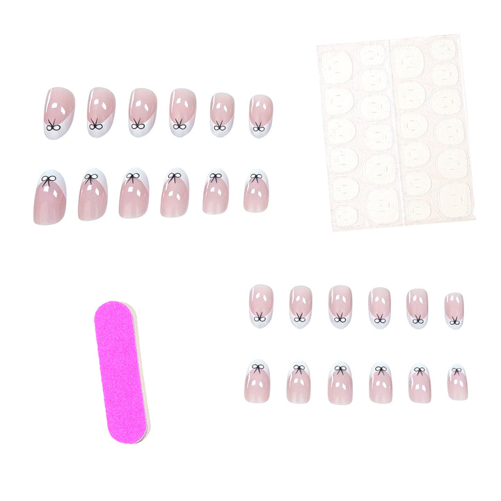 Künstlerische Schleifen-verzierte Nagelkunst Karnz