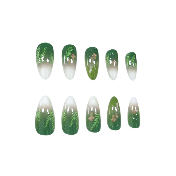 Elegante blatt-inspirierte Stiletto-Nagelverbesserungen Karnz