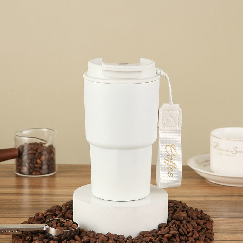 Damen hochwertiger Kaffeebecher mit Silikonverschluss Karnz