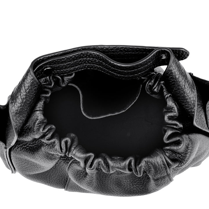 Texturierte Leder-Schnürtasche Karnz