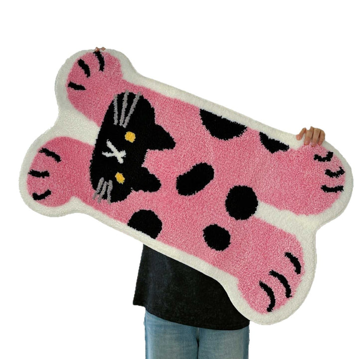 Kinderzimmer-Teppich Bärenform aus weichem Chenille mit rutschfester Unterseite