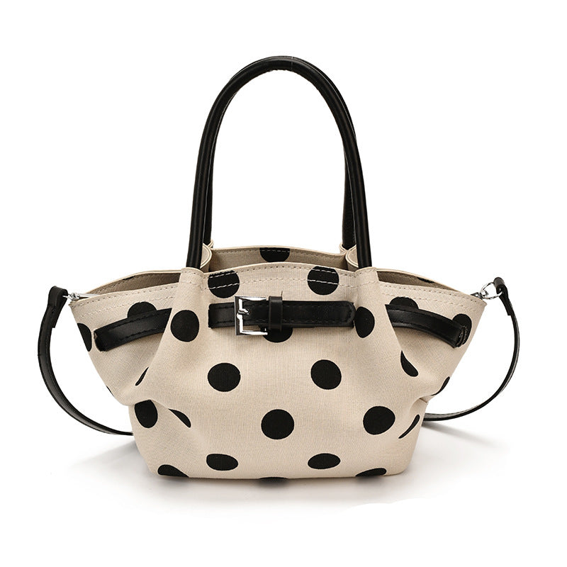 Polka Dot Strukturierte Handtasche Karnz