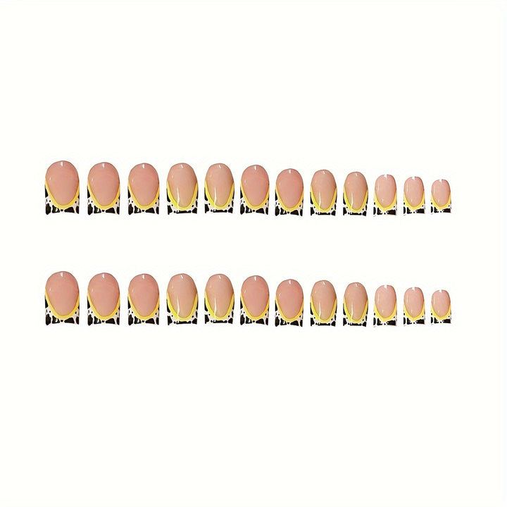Künstlerisches Gelb-Akzent-Nagelkunst-Set Karnz