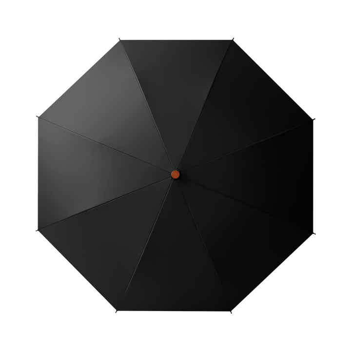 Herren eleganter Automatik-Regenschirm mit Holzgriff Karnz
