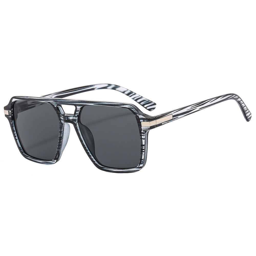 Damen modische quadratische Sonnenbrille mit elegantem Metallabschluss Karnz