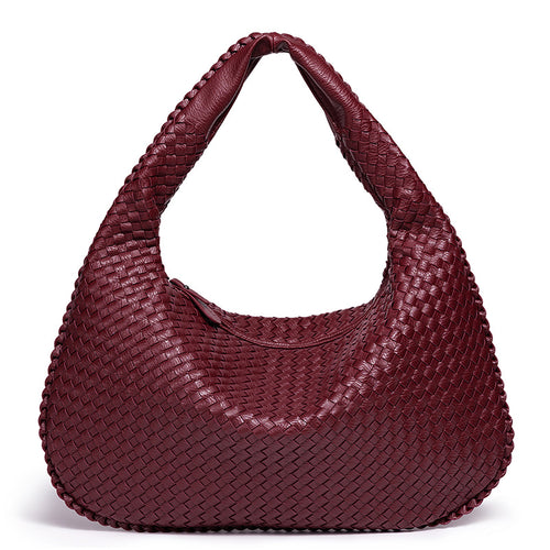 Handgefertigte Gewebte Leder Hobo Tasche Karnz
