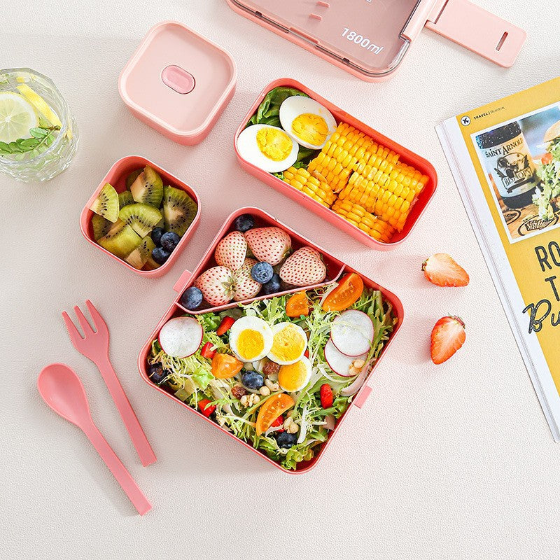 Tragbare Lunchbox mit Besteck