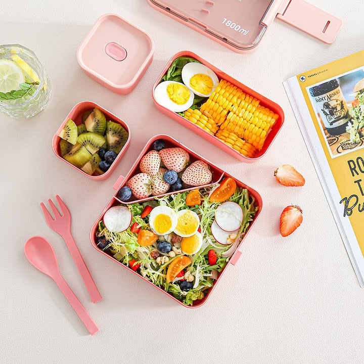Tragbare Lunchbox mit Besteck