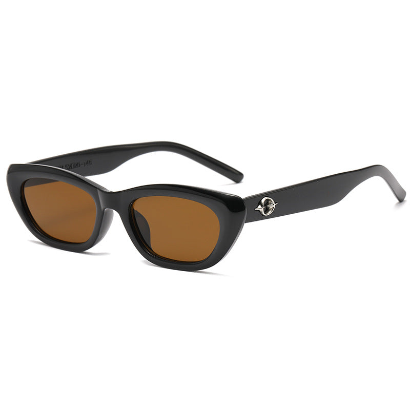 Damen Cat-Eye Sonnenbrille mit elegantem transparentem Rahmen und UV-Schutz Karnz