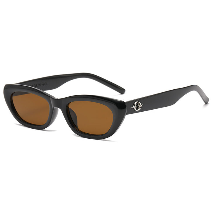 Damen Cat-Eye Sonnenbrille mit elegantem transparentem Rahmen und UV-Schutz Karnz