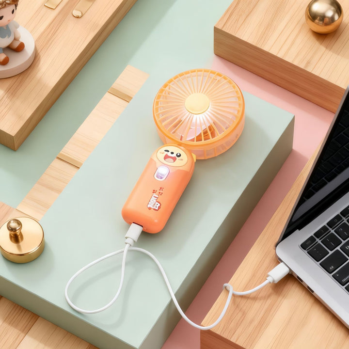 Damen Tragbarer Handventilator mit niedlichem Tierdesign und USB-Ladefunktion Karnz
