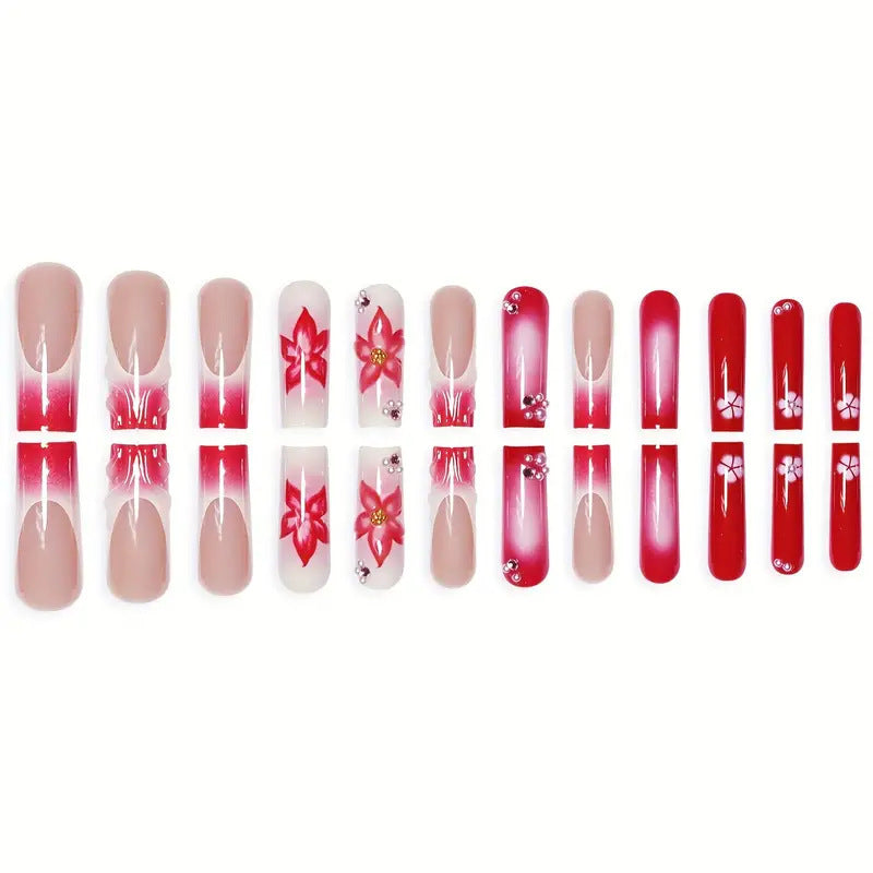 Florale Nagelkunstverlängerungen Karnz