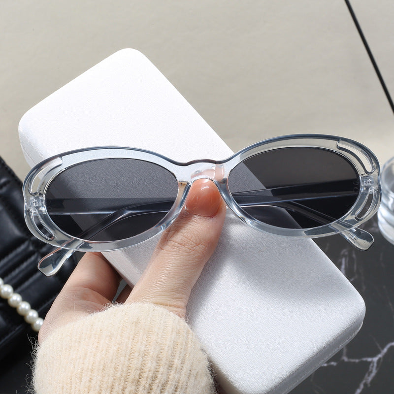 Damen modische Sonnenbrille mit ovalem Rahmen und einzigartigem Design Karnz