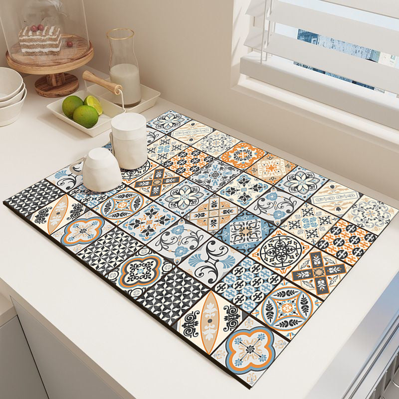 Elegante Mosaikmuster Küchenmatte Karnz