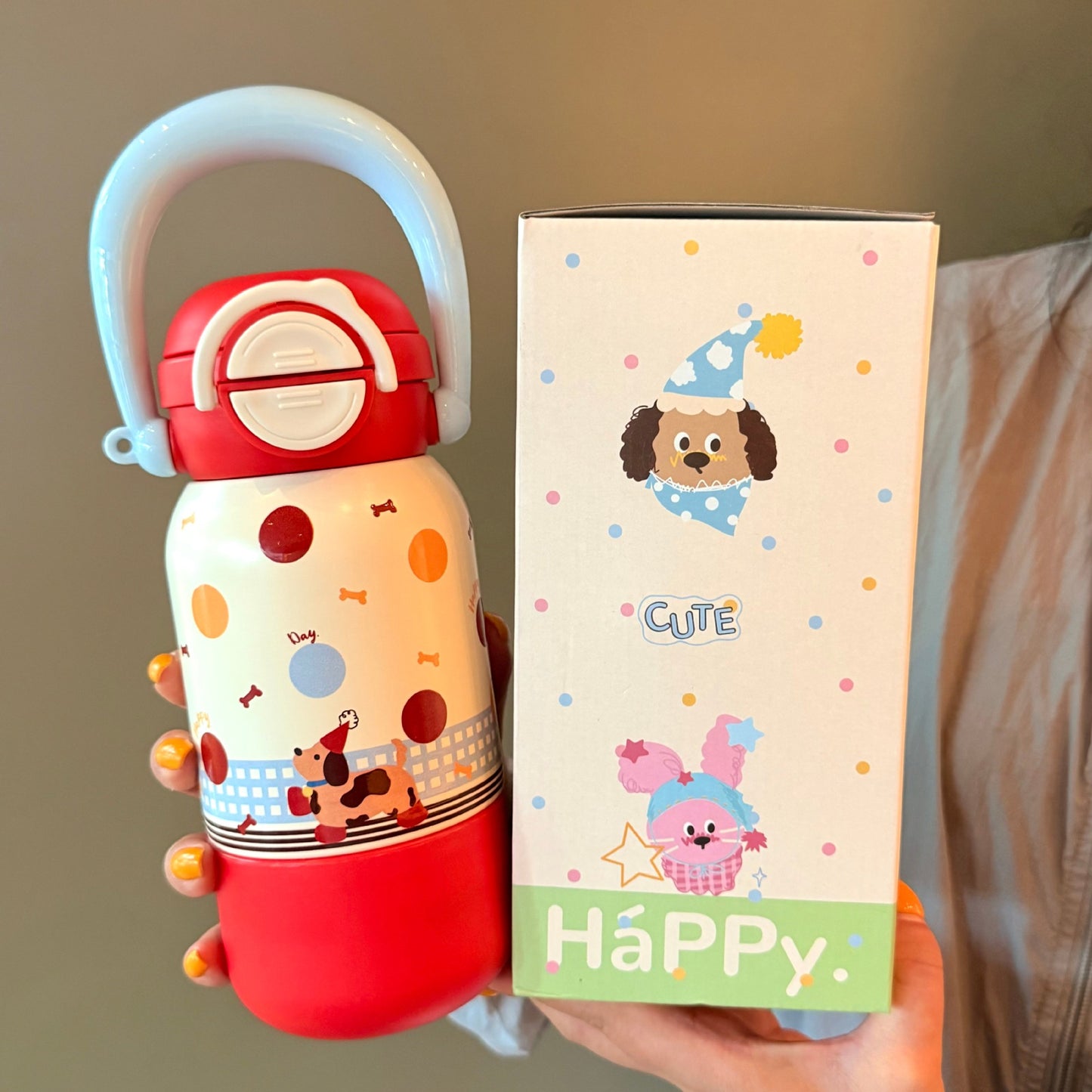 Damen Trinkflasche mit interaktivem Tierdesign Karnz