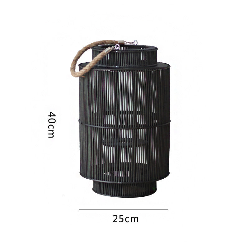Dekorative Rattan-Laterne Karnz