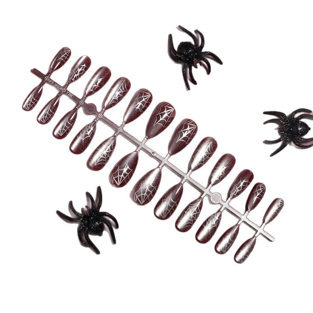 Gothic Spider Web Press-On Nails Karnz