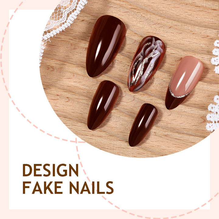 Kunstnagelset mit elegantem Design und 3D-Details Karnz