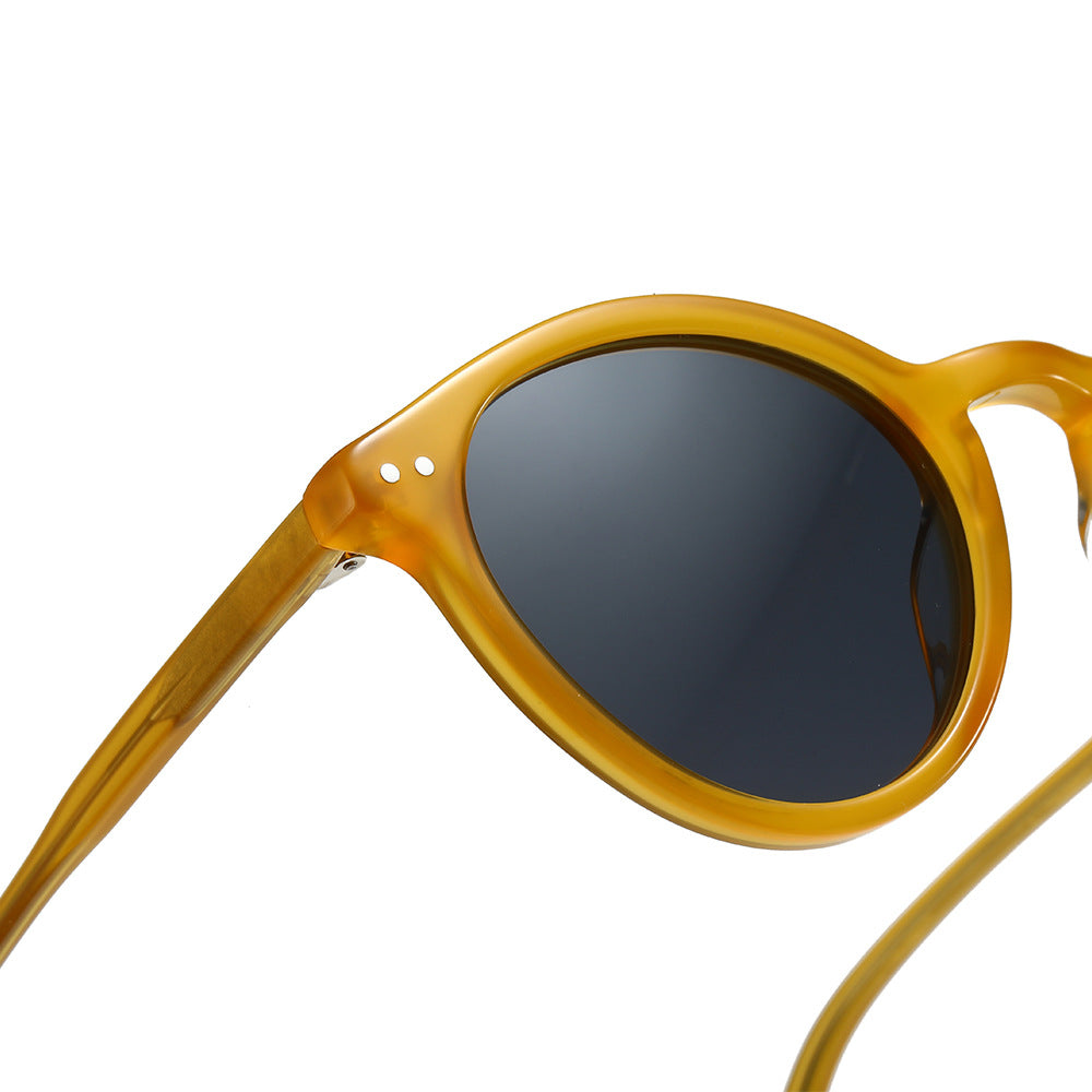 Damen modische Sonnenbrille mit trendigen runden Gläsern und stylischem Rahmen Karnz