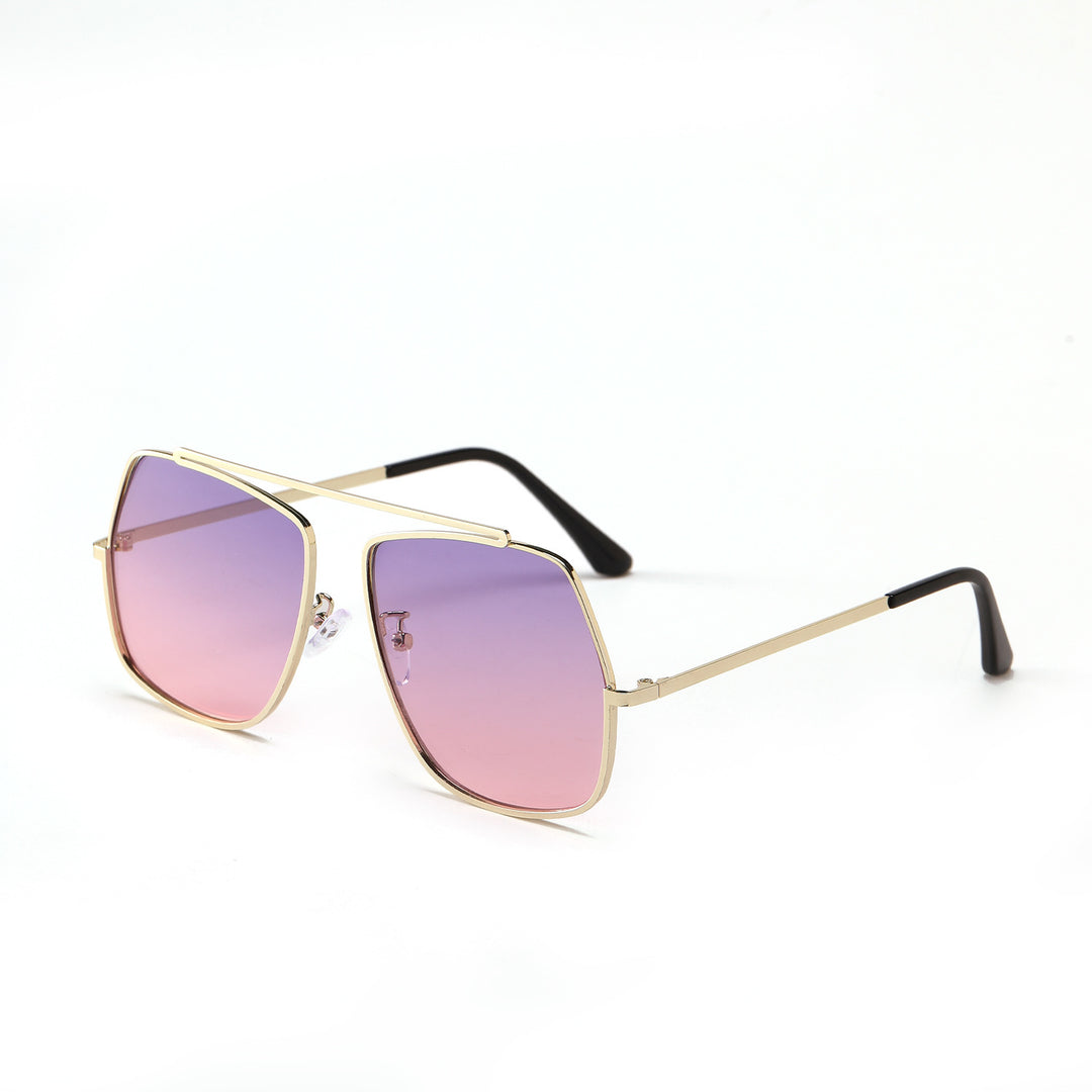 Damen polygonale Sonnenbrille mit elegantem, hochmodernem Rahmen Karnz
