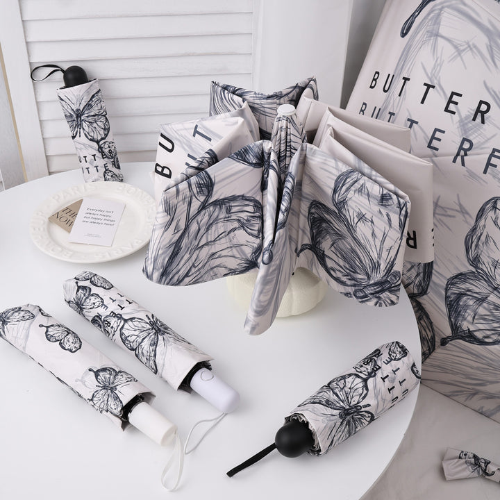 Damen modischer Faltregenschirm mit verspieltem Design Karnz