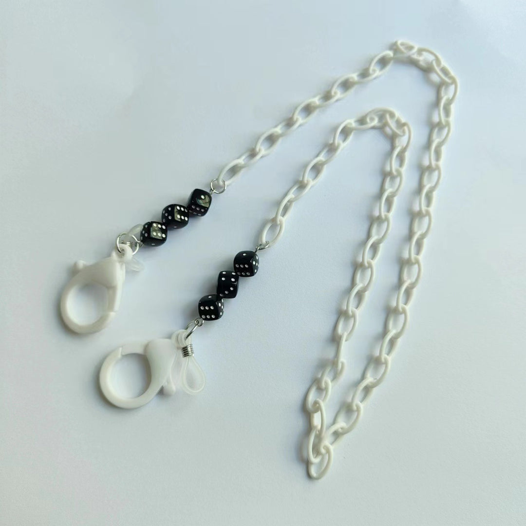 Modische Brillenhalter-Kette Aus Kunststoff mit Bunten Perlen Karnz