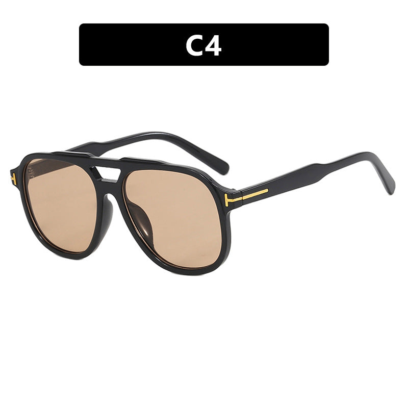 Damen modische Sonnenbrille mit polygonalem Rahmen und schützenden Gläsern Karnz