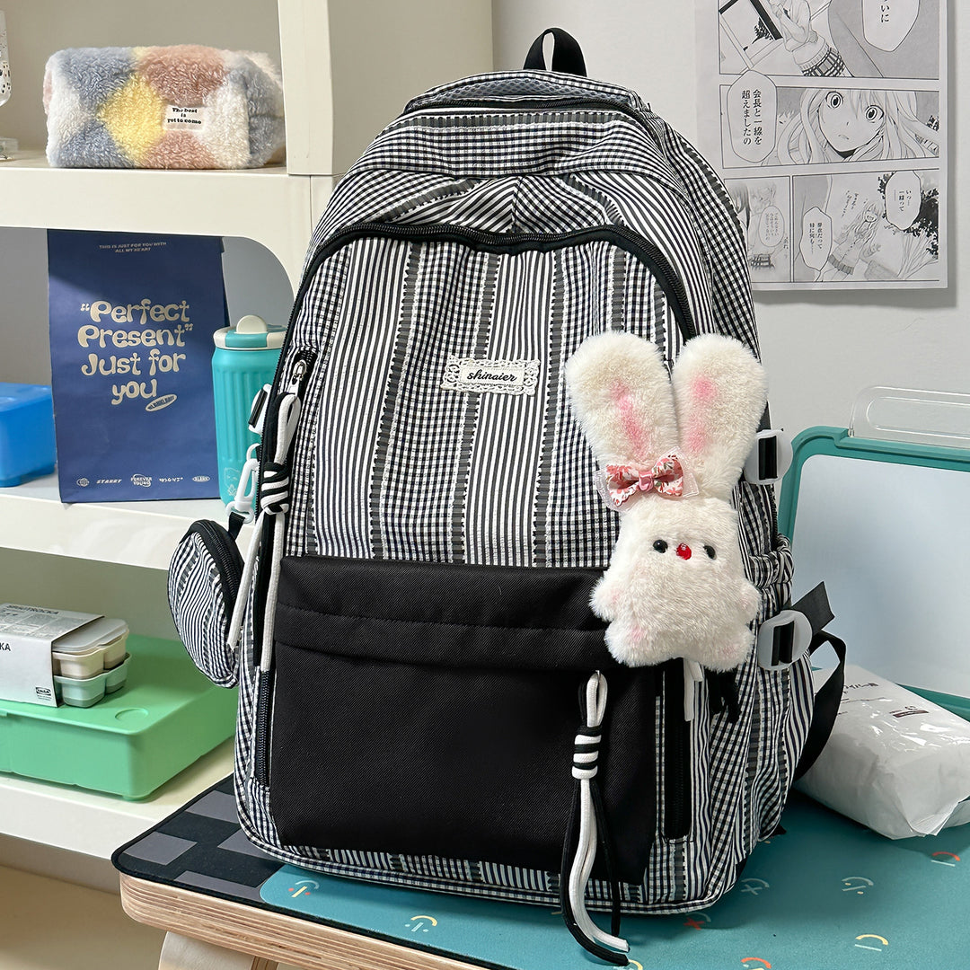 Multifunktionaler gestreifter Rucksack Karnz
