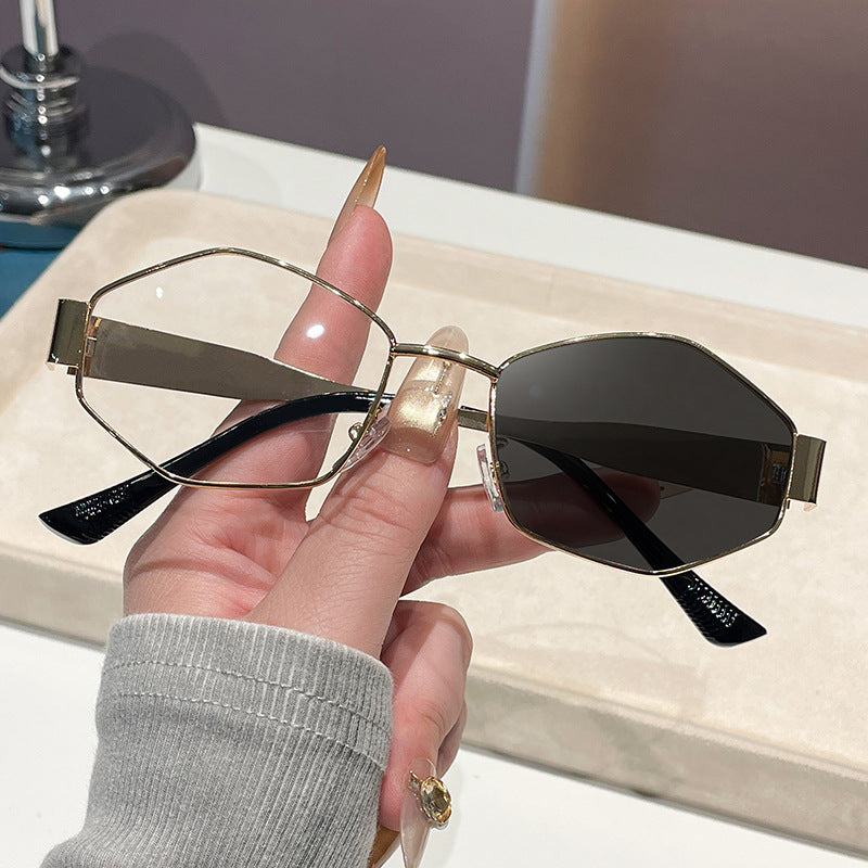 Damen modische Sonnenbrille im eleganten Sechseck-Design Karnz