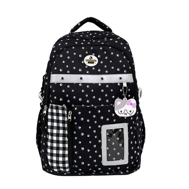 Blumenmuster Multi-Taschen Rucksack Karnz