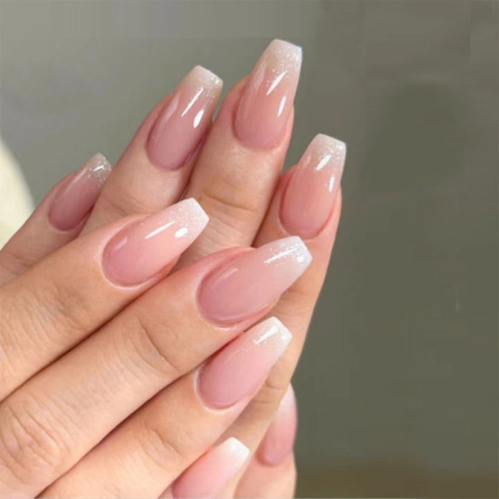 Glamouröse Glitzer-Stiletto Press-On Nägel Karnz