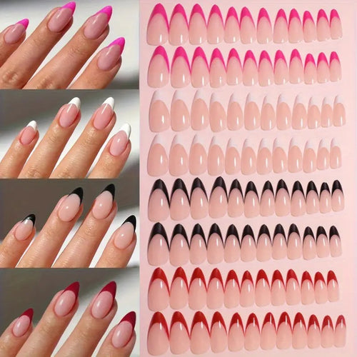 Stilvolle French Tip Press-On Nägel