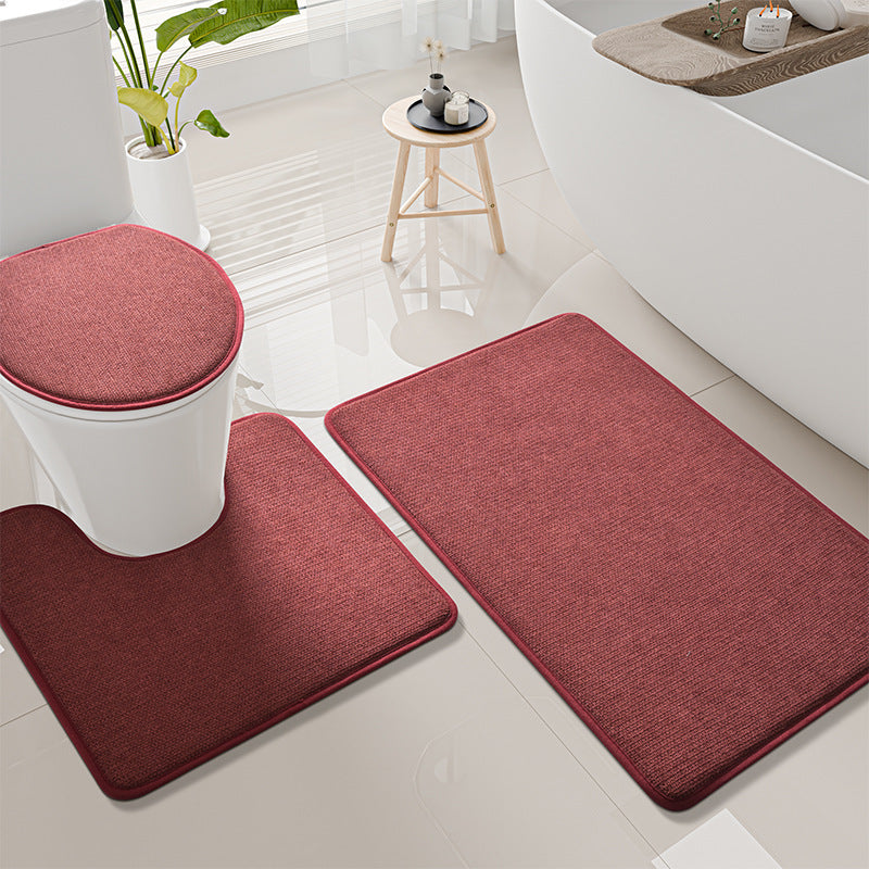 Strukturierte rutschfeste Toilettenteppichset