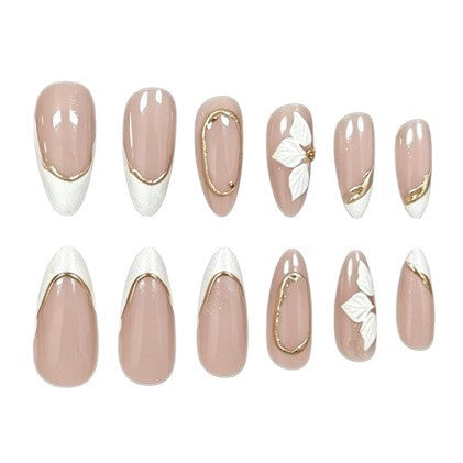 Elegantes florales Design Acrylnagelkunst Karnz