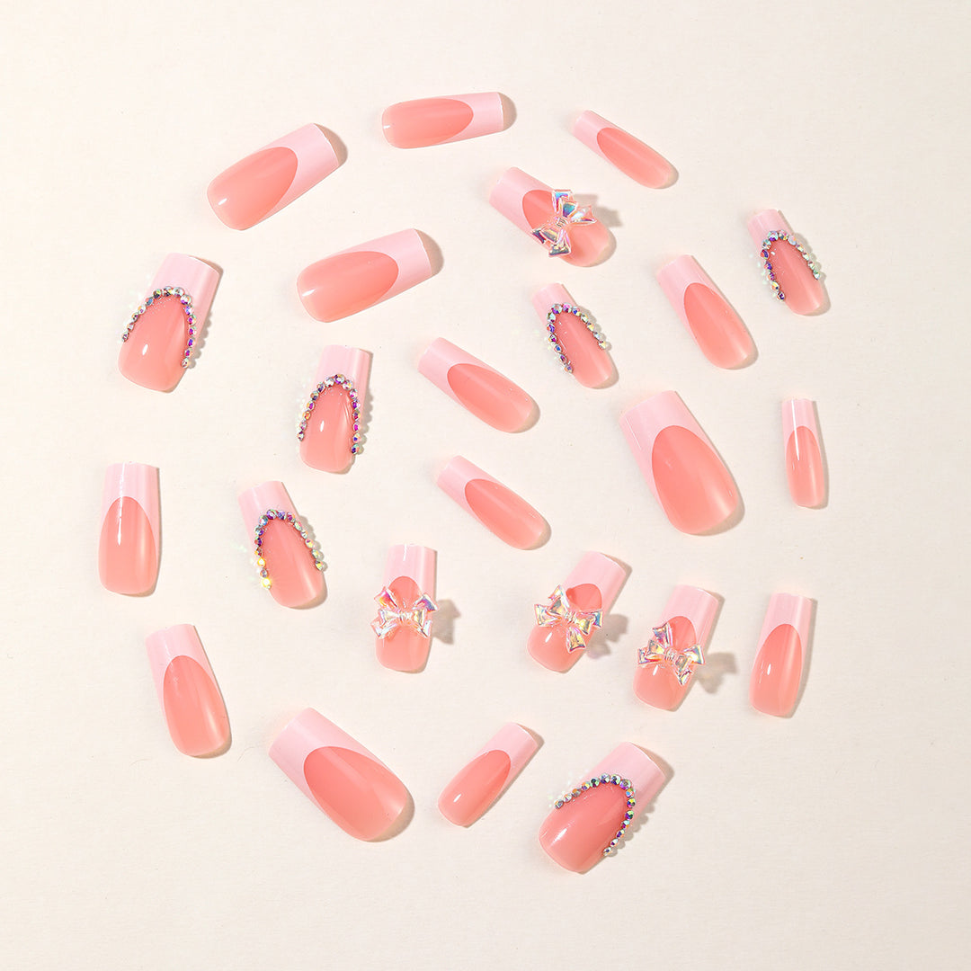 Elegante 3D Französische Spitze Nagelverlängerungen Karnz