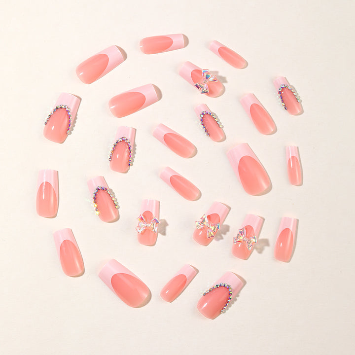 Elegante 3D Französische Spitze Nagelverlängerungen Karnz