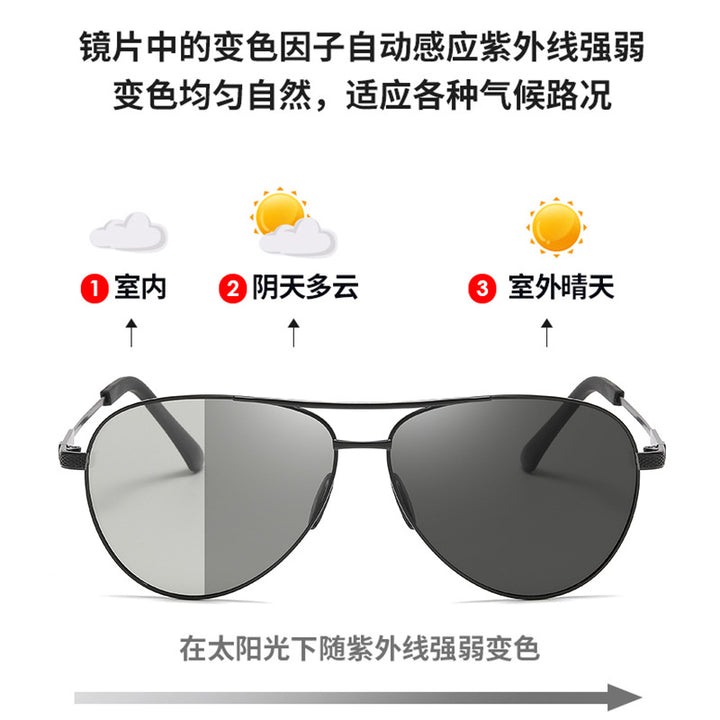 Damen Fototropische Piloten-Sonnenbrille mit anpassbaren Gläsern Karnz