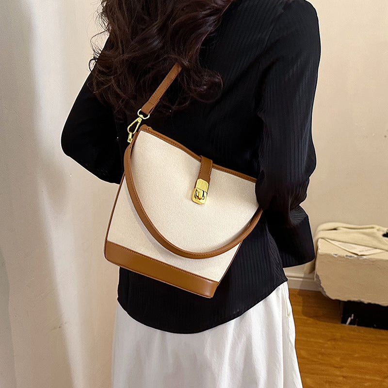 Moderne Canvas Schultertasche Karnz