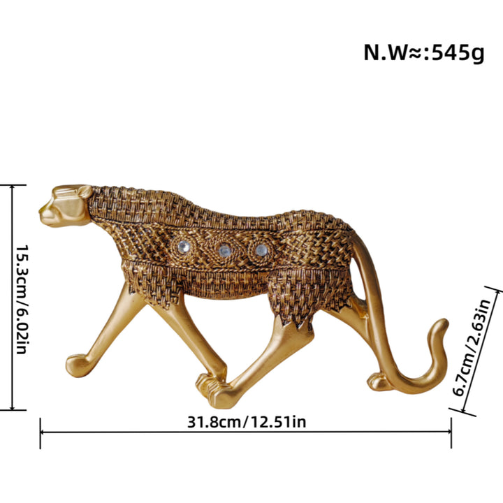 Elegante Dekofigur eines Panther Karnz