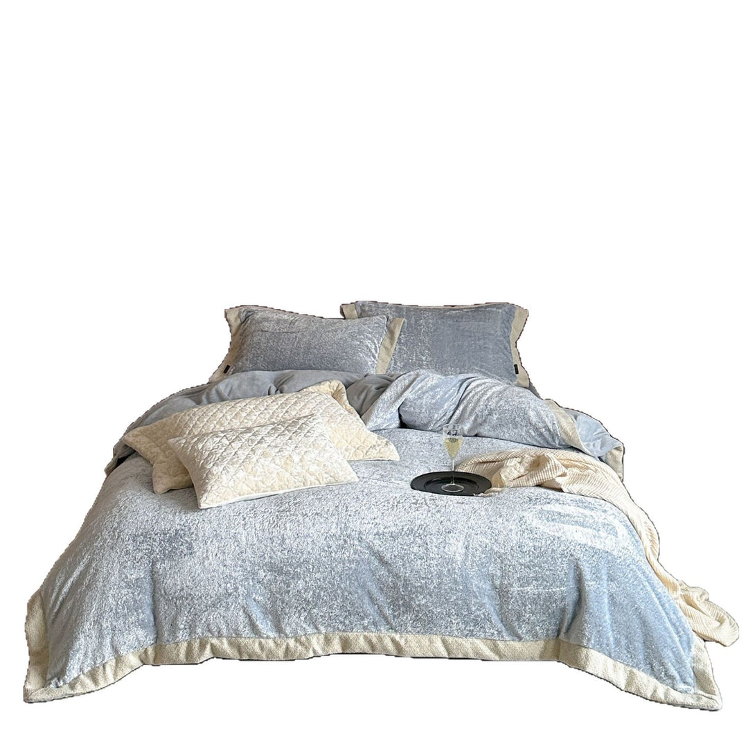 Flauschiges Samtvelours-Bettbezug-Set mit soften Plüschfasern und Hotelverschluss Karnz