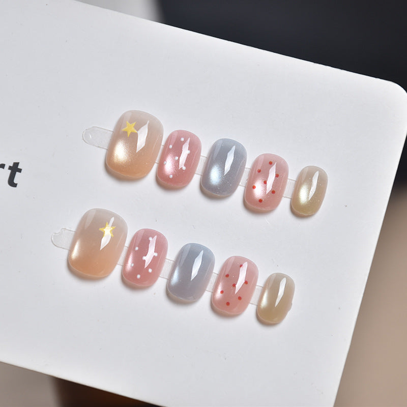 Künstlerisches Mischdesign Press-On Nagelset Karnz