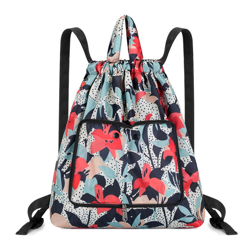Leichter Blumen-Schnür-Rucksack Karnz