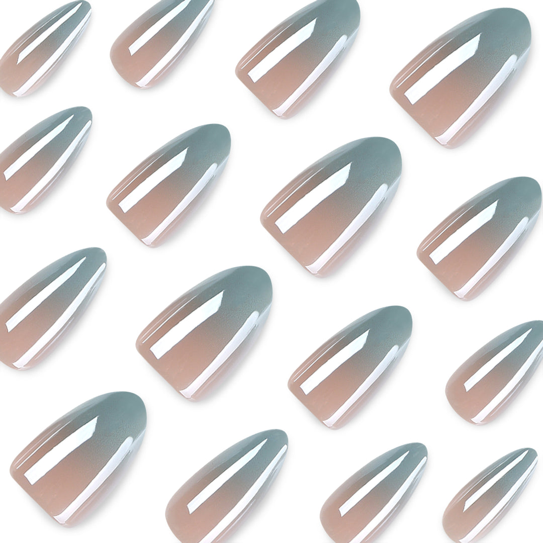 Grafische Stiletto-Nägel mit elegantem Ombre-Effekt Karnz