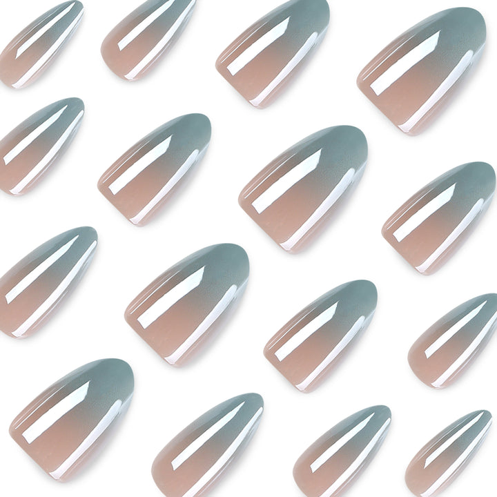 Grafische Stiletto-Nägel mit elegantem Ombre-Effekt Karnz