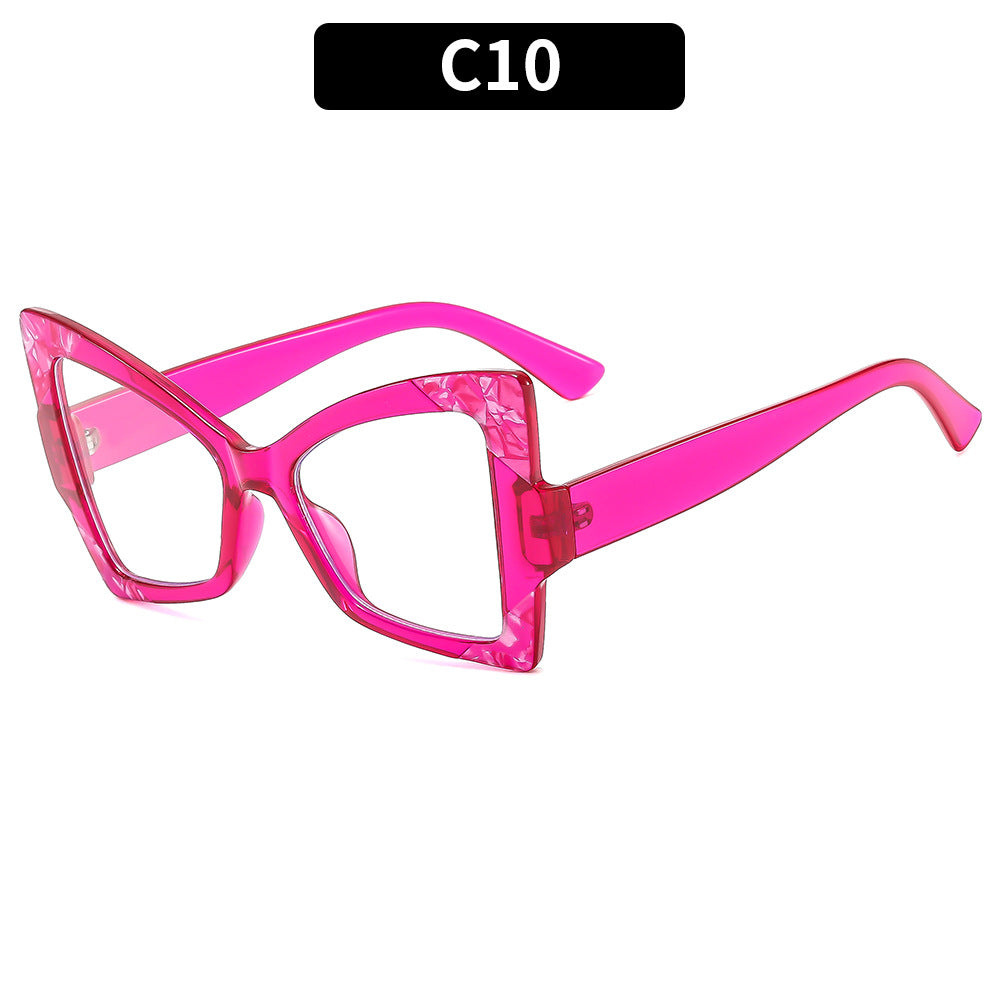 Fette geometrische Katzenaugen-Brille