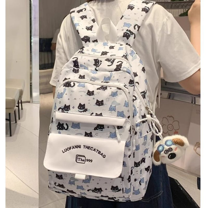Verspielt Katzenthemen Rucksack Karnz