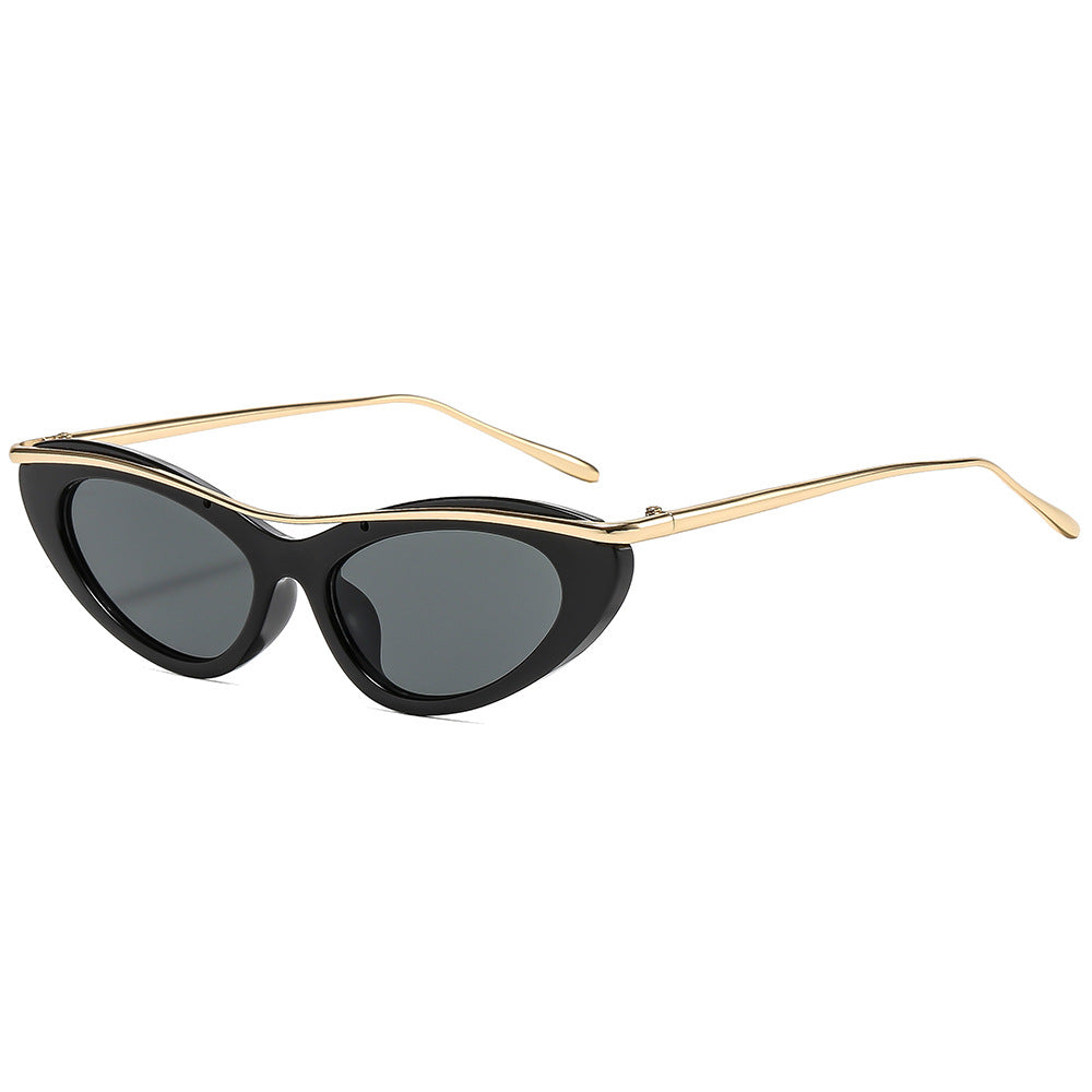 Damen Cat-Eye Sonnenbrille mit elegantem Metallrahmen Karnz